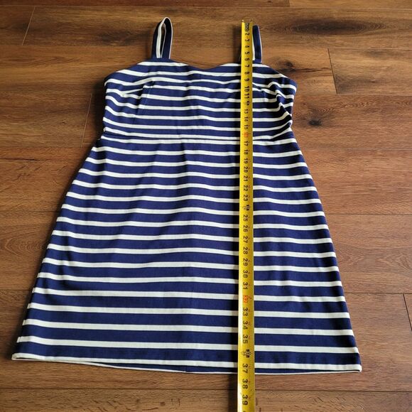 Old Navy Ponte Sheath Dress XL Navy White Stripe Bodycon Sleeveless Stretch - Picture 10 of 16